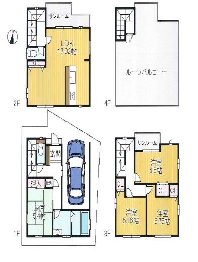 ルーフバルコニーのある家★大阪市阿倍野区天王寺町南2丁目